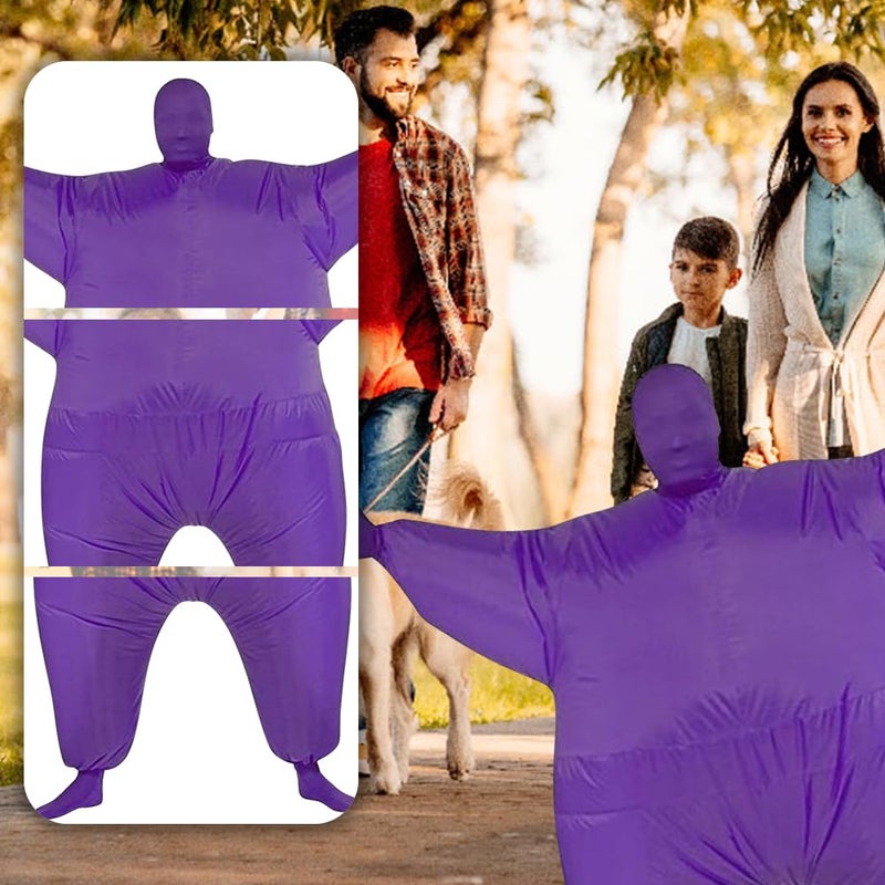 Qshine Adult Inflatable Full Body Jumpsuit Cosplay Costume Halloween Funny Fancy Dress Blow Up Party Toy - Image 5